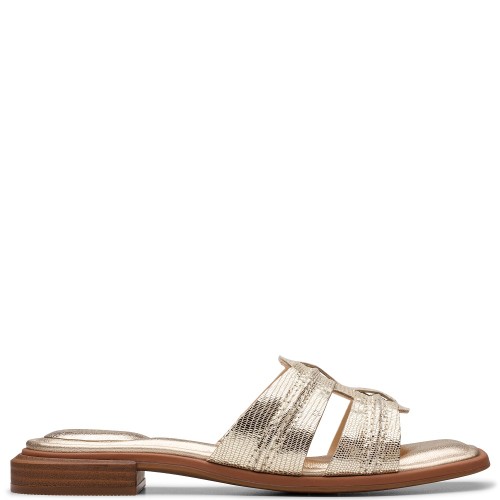 Clarks ARIANY MULE Γυναικεία Mules Χρυσό Δέρμα