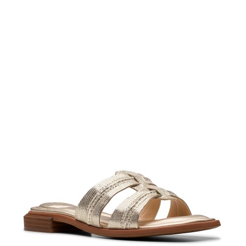 Clarks ARIANY MULE Γυναικεία Mules Χρυσό Δέρμα