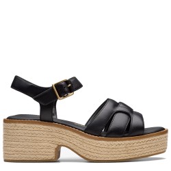 Γυναικείες Πλατφόρμες Μαύρο Δέρμα COLEDALE STRAP Clarks