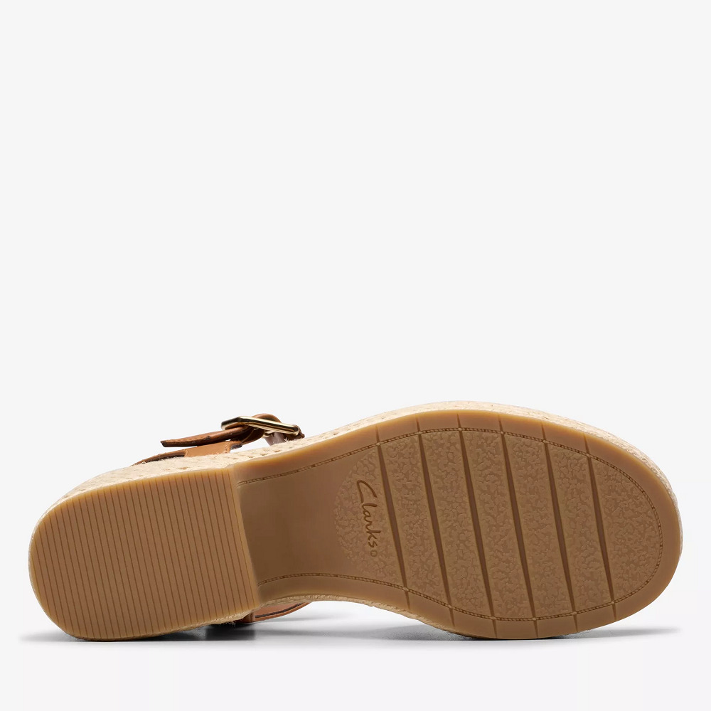 CLARKS</br>Γυναικείες Πλατφόρμες Ταμπά Δέρμα COLEDALE STRAP Clarks CLARKS</br>Γυναικείες Πλατφόρμες Ταμπά Δέρμα COLEDALE STRAP Clarks