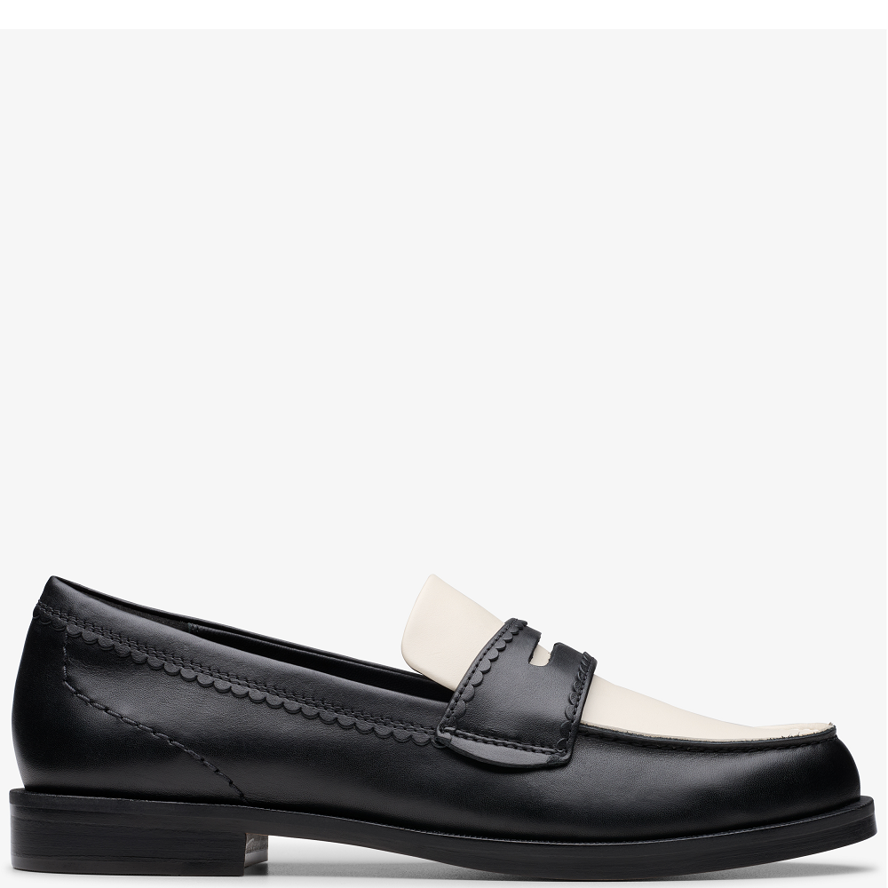 CLARKS</br>Clarks STRAVEN EDGE Γυναικεία Μοκασίνια Μαύρο/Εκρού Δέρμα CLARKS</br>Clarks STRAVEN EDGE Γυναικεία Μοκασίνια Μαύρο/Εκρού Δέρμα