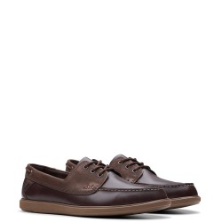 Ανδρικά Boat-shoes/Ιστιοπλοϊκά Καφέ Δέρμα BRATTON BOAT Clarks