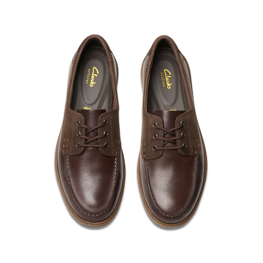 CLARKS</br>Ανδρικά Boat-shoes/Ιστιοπλοϊκά Καφέ Δέρμα BRATTON BOAT Clarks CLARKS</br>Ανδρικά Boat-shoes/Ιστιοπλοϊκά Καφέ Δέρμα BRATTON BOAT Clarks