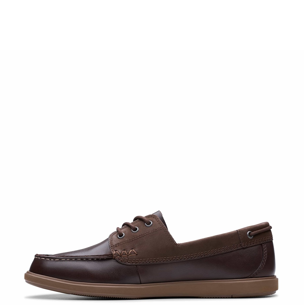 CLARKS</br>Ανδρικά Boat-shoes/Ιστιοπλοϊκά Καφέ Δέρμα BRATTON BOAT Clarks CLARKS</br>Ανδρικά Boat-shoes/Ιστιοπλοϊκά Καφέ Δέρμα BRATTON BOAT Clarks