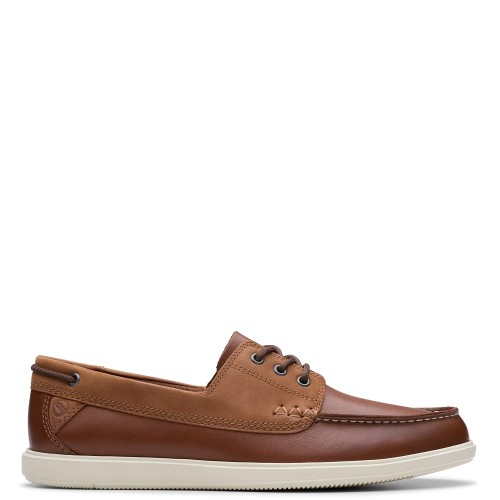 Ανδρικά Boat-shoes/Ιστιοπλοϊκά Ταμπά Δέρμα BRATTON BOAT Clarks Ανδρικά Boat-shoes/Ιστιοπλοϊκά Ταμπά Δέρμα BRATTON BOAT Clarks