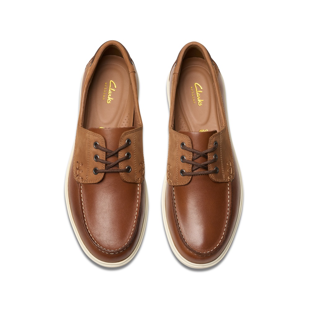 CLARKS</br>Ανδρικά Boat-shoes/Ιστιοπλοϊκά Ταμπά Δέρμα BRATTON BOAT Clarks CLARKS</br>Ανδρικά Boat-shoes/Ιστιοπλοϊκά Ταμπά Δέρμα BRATTON BOAT Clarks