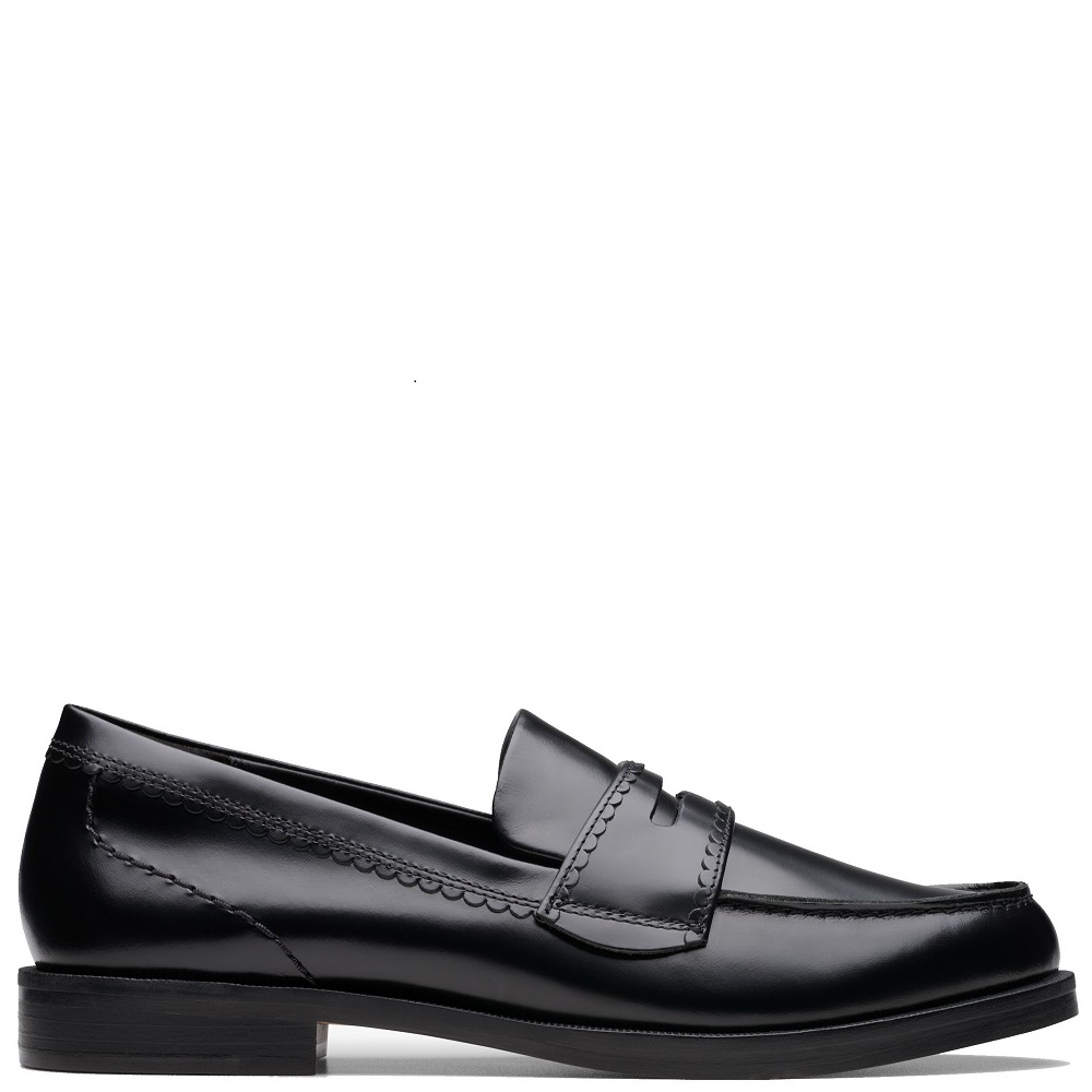 CLARKS</br>Clarks STRAVEN EDGE Γυναικεία Μοκασίνια Μαύρο Δέρμα CLARKS</br>Clarks STRAVEN EDGE Γυναικεία Μοκασίνια Μαύρο Δέρμα