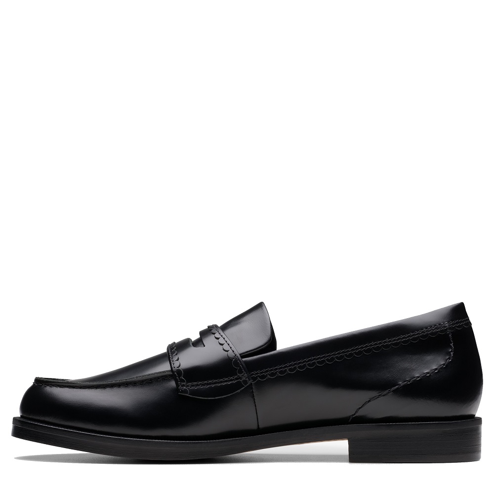 CLARKS</br>Clarks STRAVEN EDGE Γυναικεία Μοκασίνια Μαύρο Δέρμα CLARKS</br>Clarks STRAVEN EDGE Γυναικεία Μοκασίνια Μαύρο Δέρμα