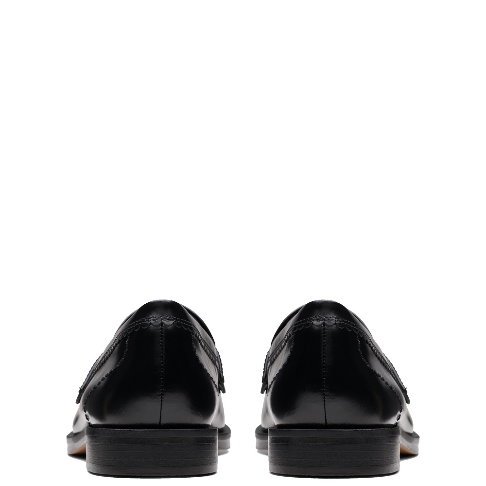 CLARKS</br>Clarks STRAVEN EDGE Γυναικεία Μοκασίνια Μαύρο Δέρμα CLARKS</br>Clarks STRAVEN EDGE Γυναικεία Μοκασίνια Μαύρο Δέρμα