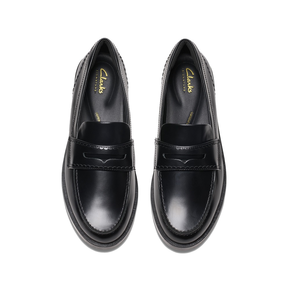 CLARKS</br>Clarks STRAVEN EDGE Γυναικεία Μοκασίνια Μαύρο Δέρμα CLARKS</br>Clarks STRAVEN EDGE Γυναικεία Μοκασίνια Μαύρο Δέρμα