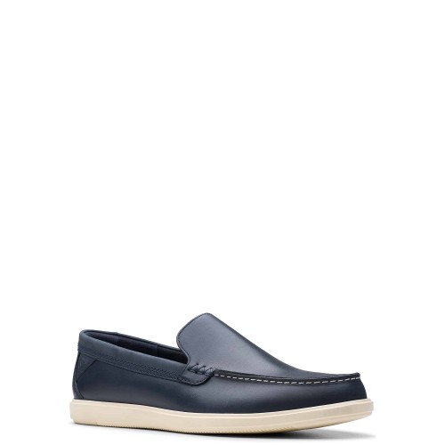 Ανδρικά Μοκασίνια/Loafers Μπλε Δέρμα BRATTON LOAFER Clarks Ανδρικά Μοκασίνια/Loafers Μπλε Δέρμα BRATTON LOAFER Clarks
