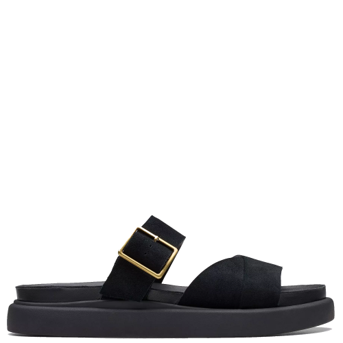 Clarks ARISTELLA MULE Γυναικεία Σανδάλια Μαύρο Suede