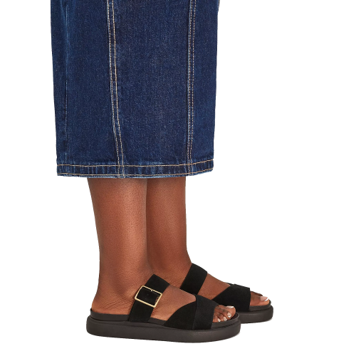 Clarks ARISTELLA MULE Γυναικεία Σανδάλια Μαύρο Suede