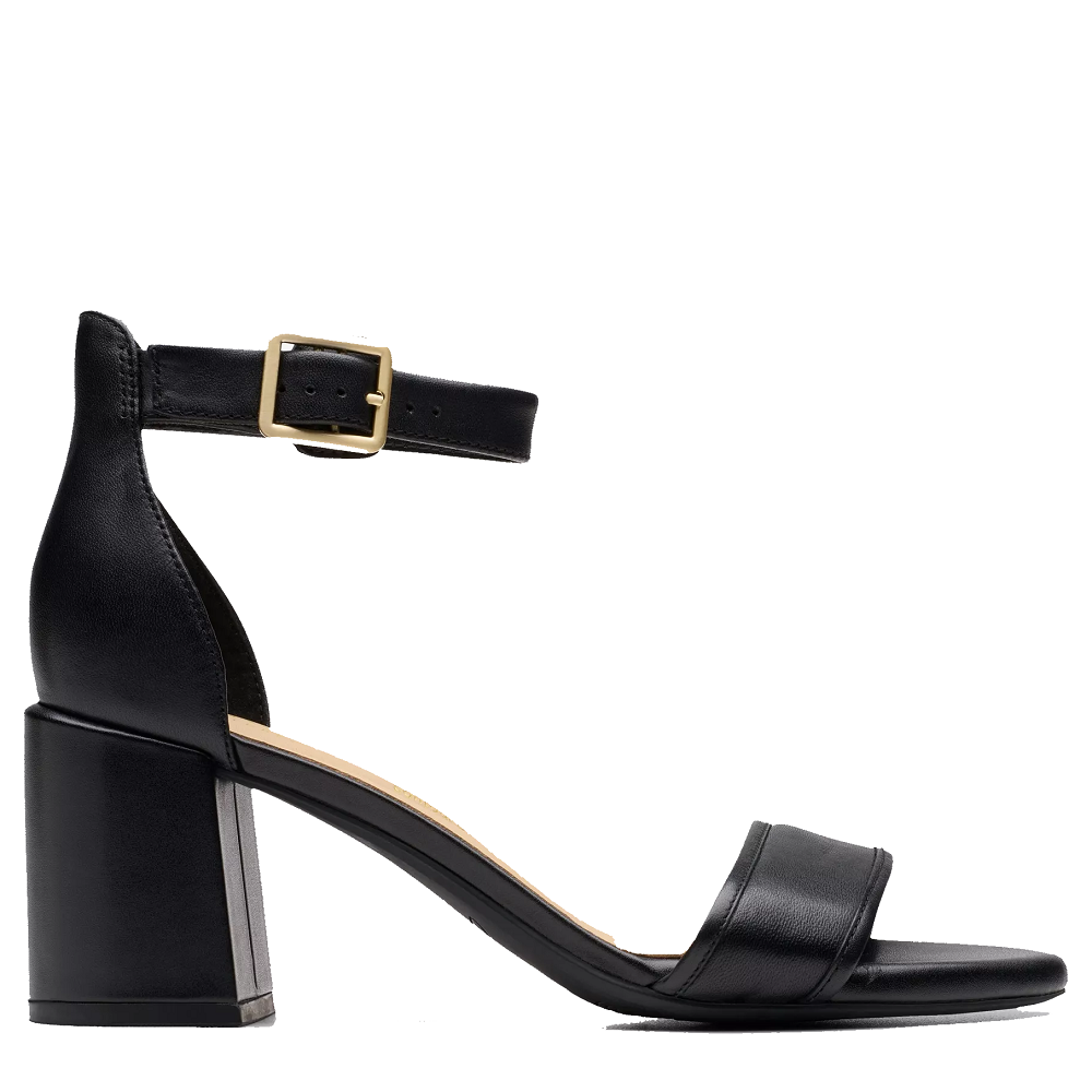 CLARKS</br>Γυναικεία Πέδιλα Μαύρο Δέρμα EZORIA MAE Clarks CLARKS</br>Γυναικεία Πέδιλα Μαύρο Δέρμα EZORIA MAE Clarks