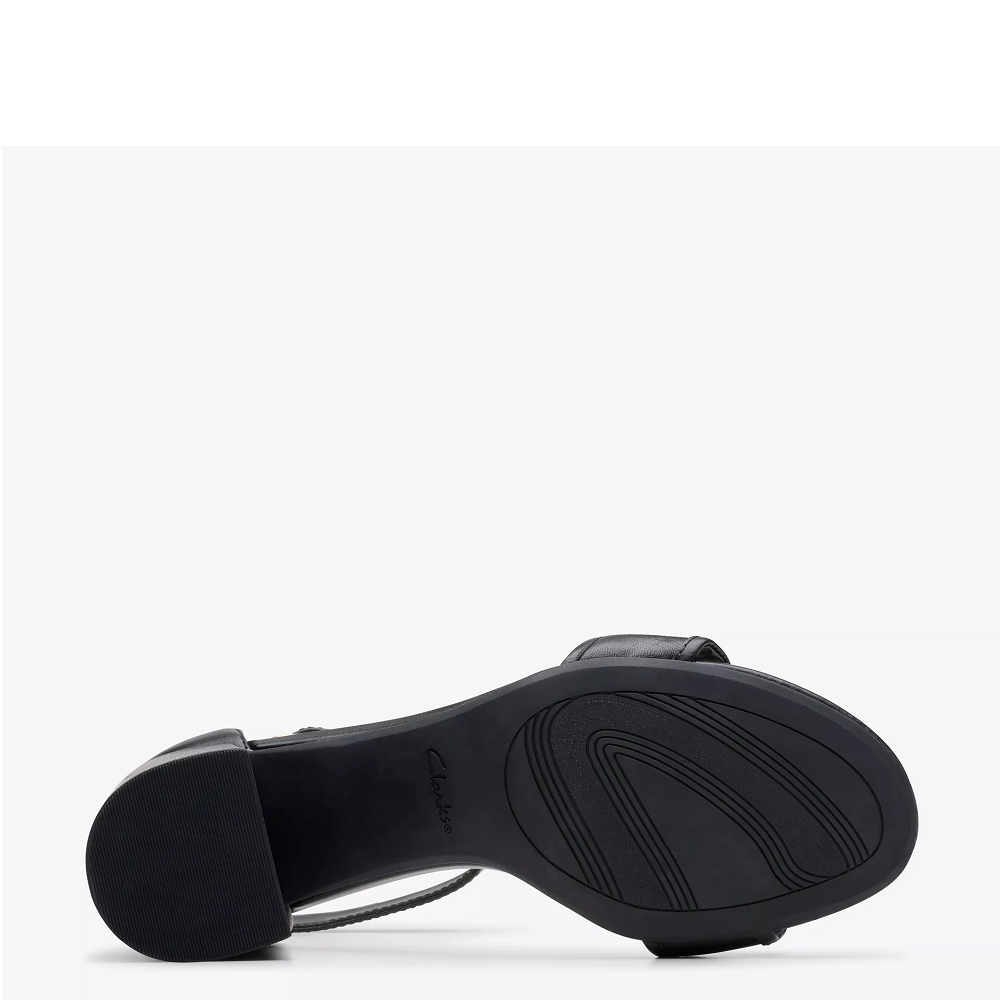 CLARKS</br>Γυναικεία Πέδιλα Μαύρο Δέρμα EZORIA MAE Clarks CLARKS</br>Γυναικεία Πέδιλα Μαύρο Δέρμα EZORIA MAE Clarks