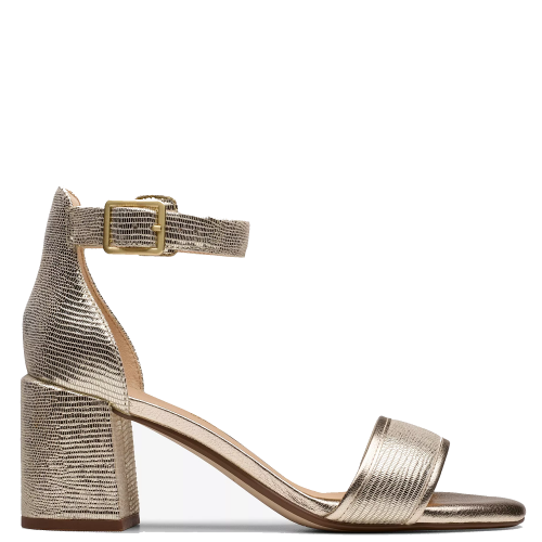 Clarks EZORIA MAE Γυναικεία Πέδιλα Χρυσό Δέρμα