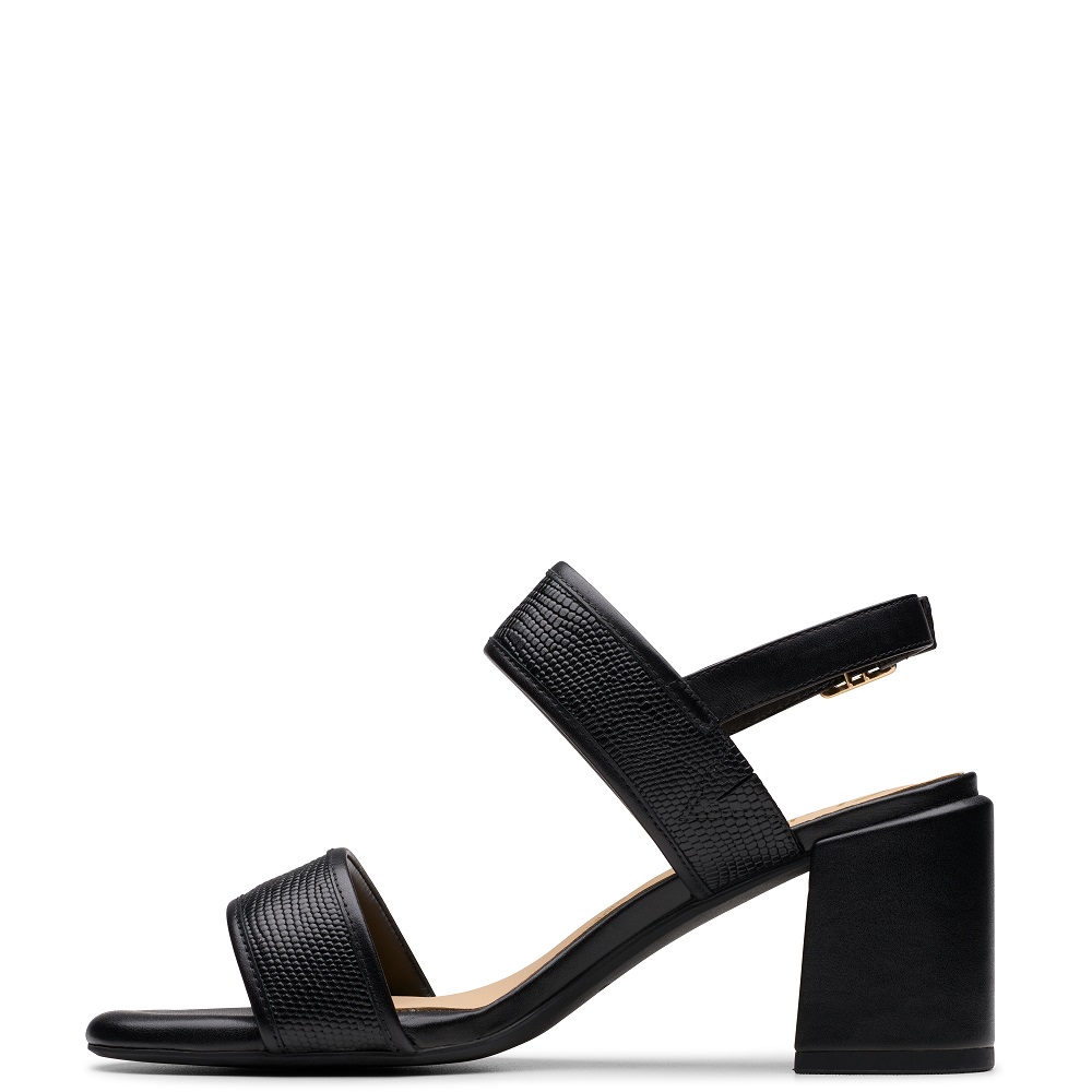 CLARKS</br>Γυναικεία Πέδιλα Μαύρο Δέρμα EZORIA SLING Clarks CLARKS</br>Γυναικεία Πέδιλα Μαύρο Δέρμα EZORIA SLING Clarks