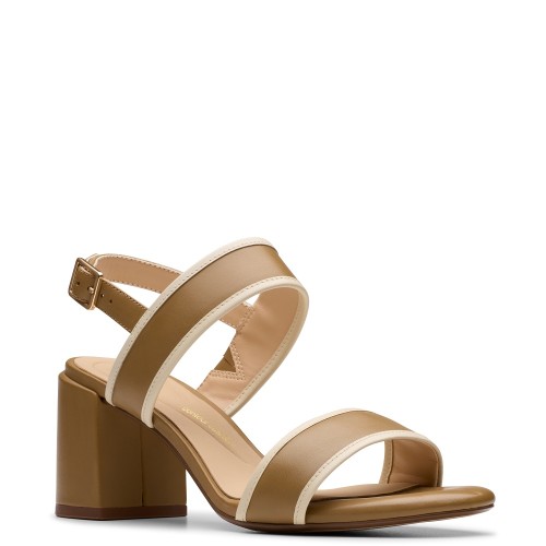 Clarks EZORIA SLING Γυναικεία Πέδιλα Ταμπά Δέρμα