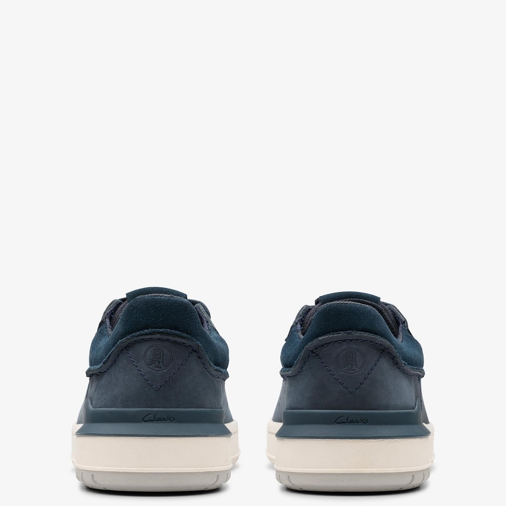 CLARKS</br>Ανδρικά Sneakers Μπλε Nubuck Δέρμα COURT LITE2 RUN Clarks CLARKS</br>Ανδρικά Sneakers Μπλε Nubuck Δέρμα COURT LITE2 RUN Clarks