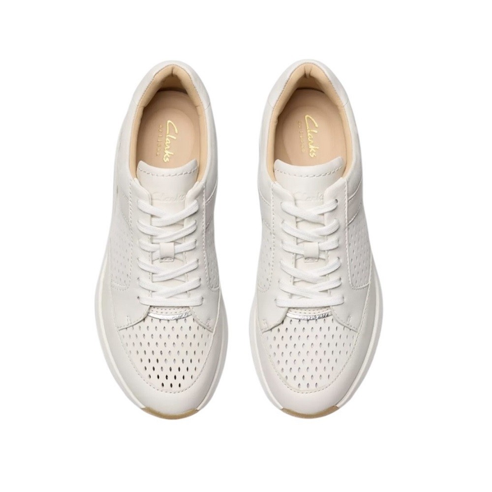 CLARKS</br>Γυναικεία Sneakers Off White Δέρμα TIVOLI WALK Clarks CLARKS</br>Γυναικεία Sneakers Off White Δέρμα TIVOLI WALK Clarks