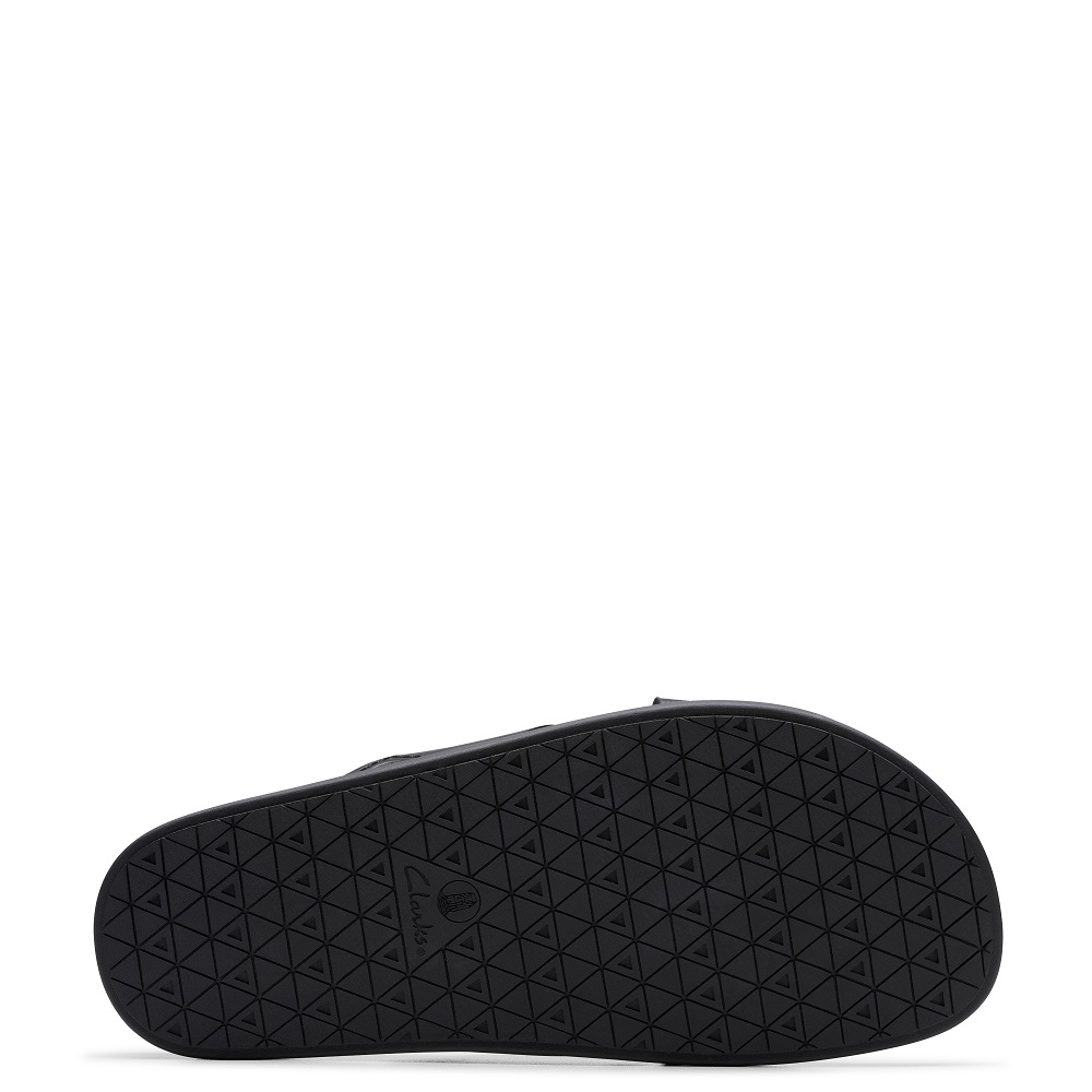CLARKS</br>Ανδρικές Παντόφλες Μαύρο Δέρμα TORFORD CROSS Clarks CLARKS</br>Ανδρικές Παντόφλες Μαύρο Δέρμα TORFORD CROSS Clarks