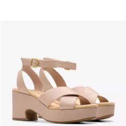 Γυναικείες Πλατφόρμες Μπεζ Δέρμα NERISA PEARL Clarks