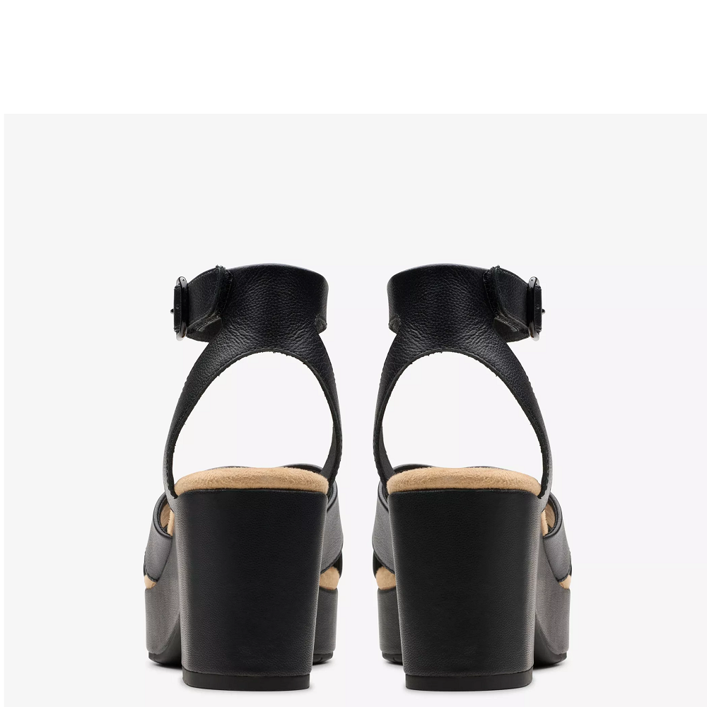 CLARKS</br>Γυναικείες Πλατφόρμες Μαύρο Δέρμα NERISA PEARL Clarks CLARKS</br>Γυναικείες Πλατφόρμες Μαύρο Δέρμα NERISA PEARL Clarks