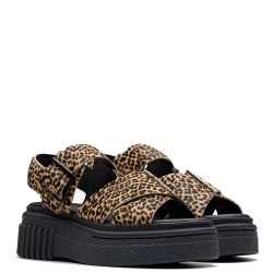 Γυναικεία Flatform Σανδάλια Λεοπάρ Πόνυ EVAMAR WISH Clarks