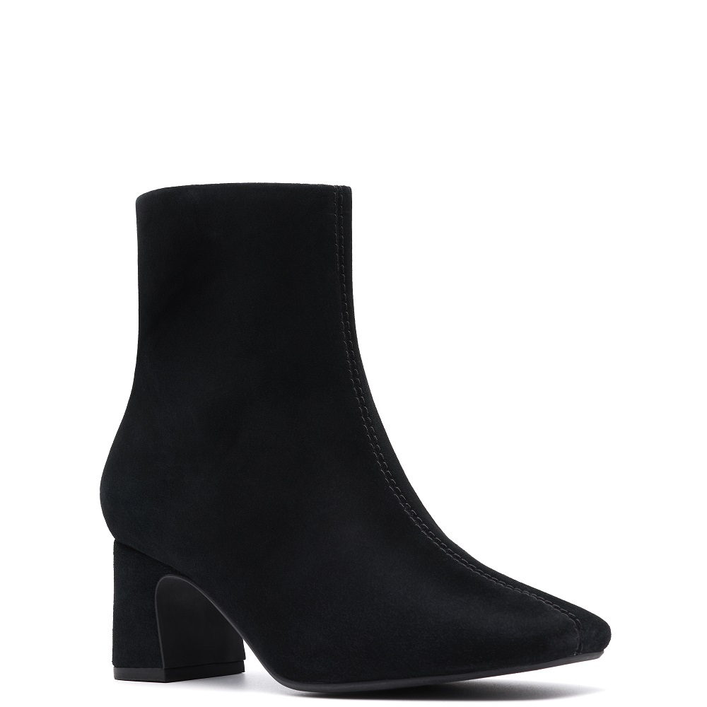 CLARKS</br>Clarks FERNIE ZIP Γυναικεία Μποτάκια Μαύρο Suede