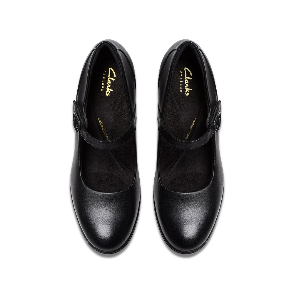 CLARKS</br>Clarks SHAYA JANE Γυναικείες Γόβες Μαύρο Δέρμα