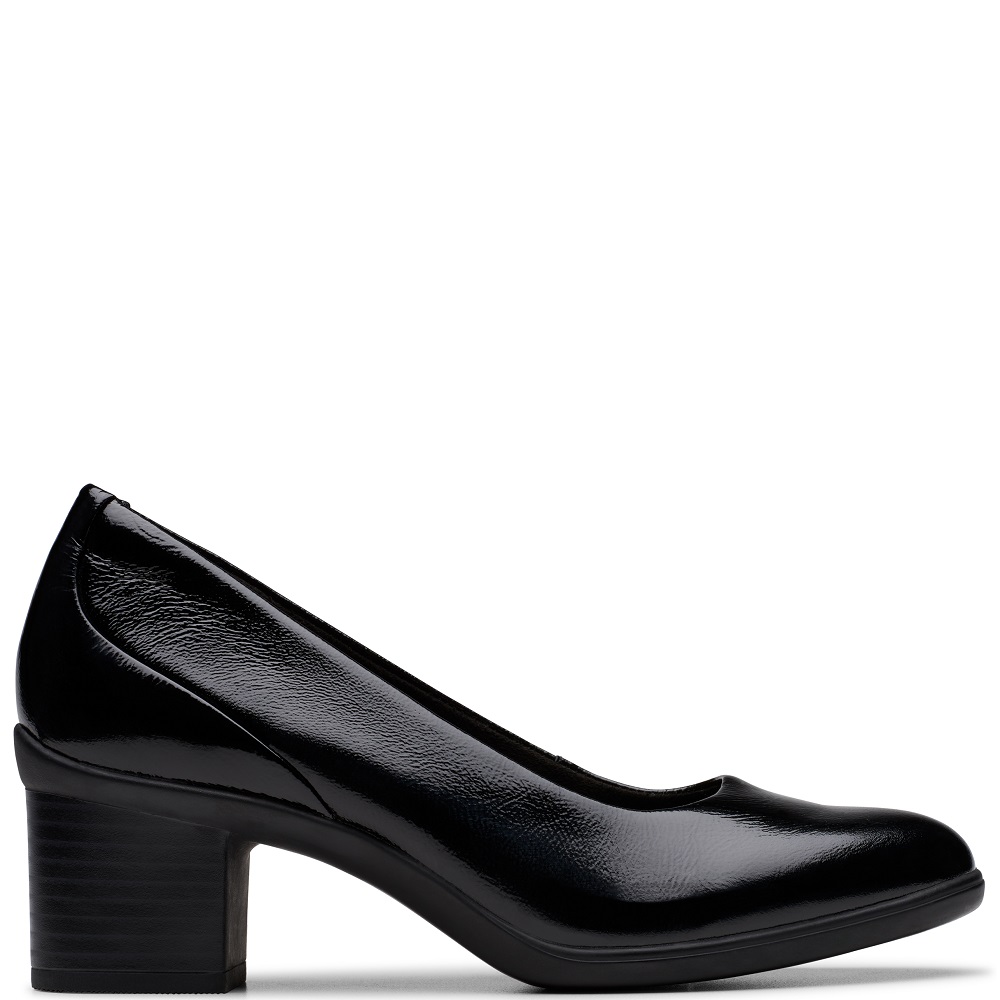 CLARKS</br>Clarks SHAYA POPPY Γυναικείες Γόβες Μαύρο Λουστρίνι CLARKS</br>Clarks SHAYA POPPY Γυναικείες Γόβες Μαύρο Λουστρίνι