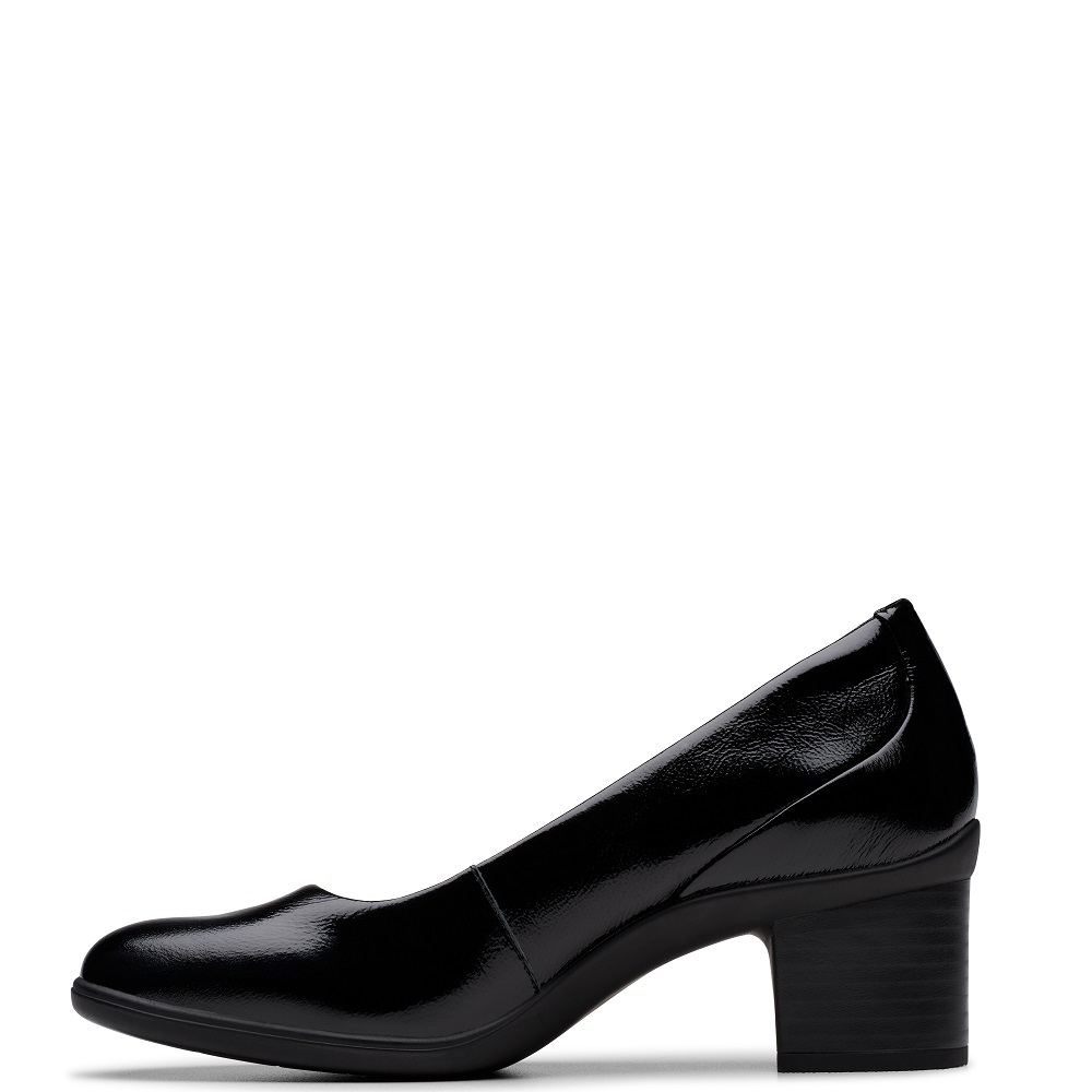 CLARKS</br>Clarks SHAYA POPPY Γυναικείες Γόβες Μαύρο Λουστρίνι CLARKS</br>Clarks SHAYA POPPY Γυναικείες Γόβες Μαύρο Λουστρίνι