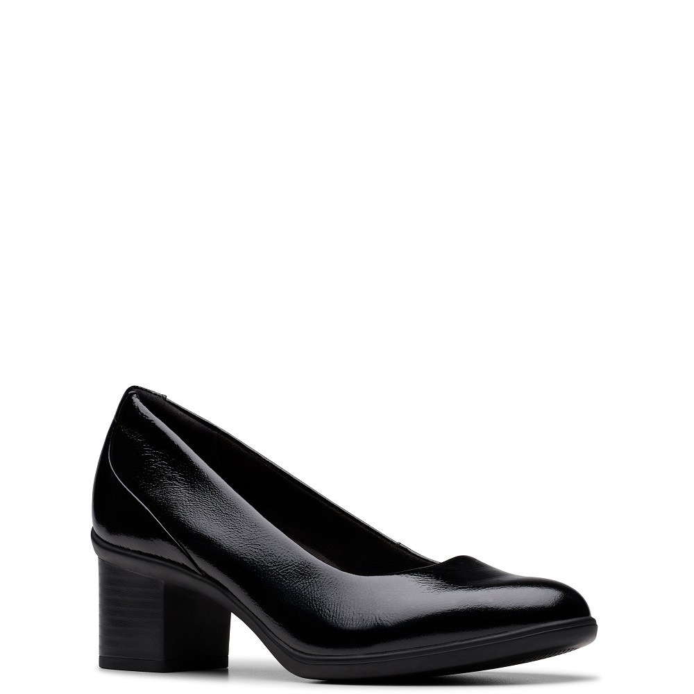 CLARKS</br>Clarks SHAYA POPPY Γυναικείες Γόβες Μαύρο Λουστρίνι CLARKS</br>Clarks SHAYA POPPY Γυναικείες Γόβες Μαύρο Λουστρίνι