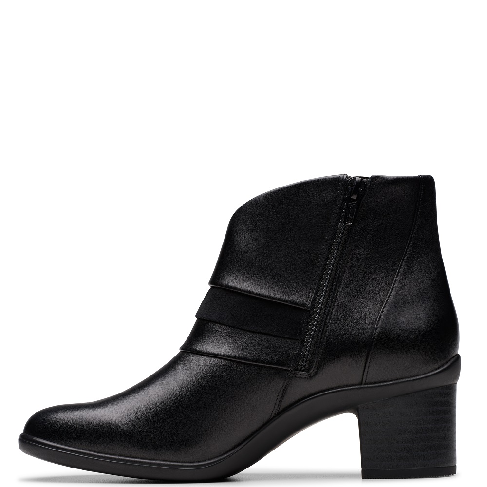 CLARKS</br>Clarks SHAYA SKY Γυναικεία Μποτάκια Μαύρο Δέρμα CLARKS</br>Clarks SHAYA SKY Γυναικεία Μποτάκια Μαύρο Δέρμα