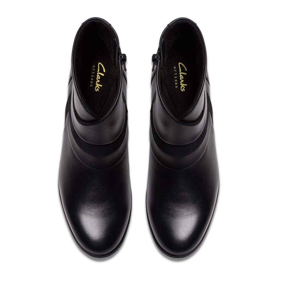 CLARKS</br>Clarks SHAYA SKY Γυναικεία Μποτάκια Μαύρο Δέρμα CLARKS</br>Clarks SHAYA SKY Γυναικεία Μποτάκια Μαύρο Δέρμα