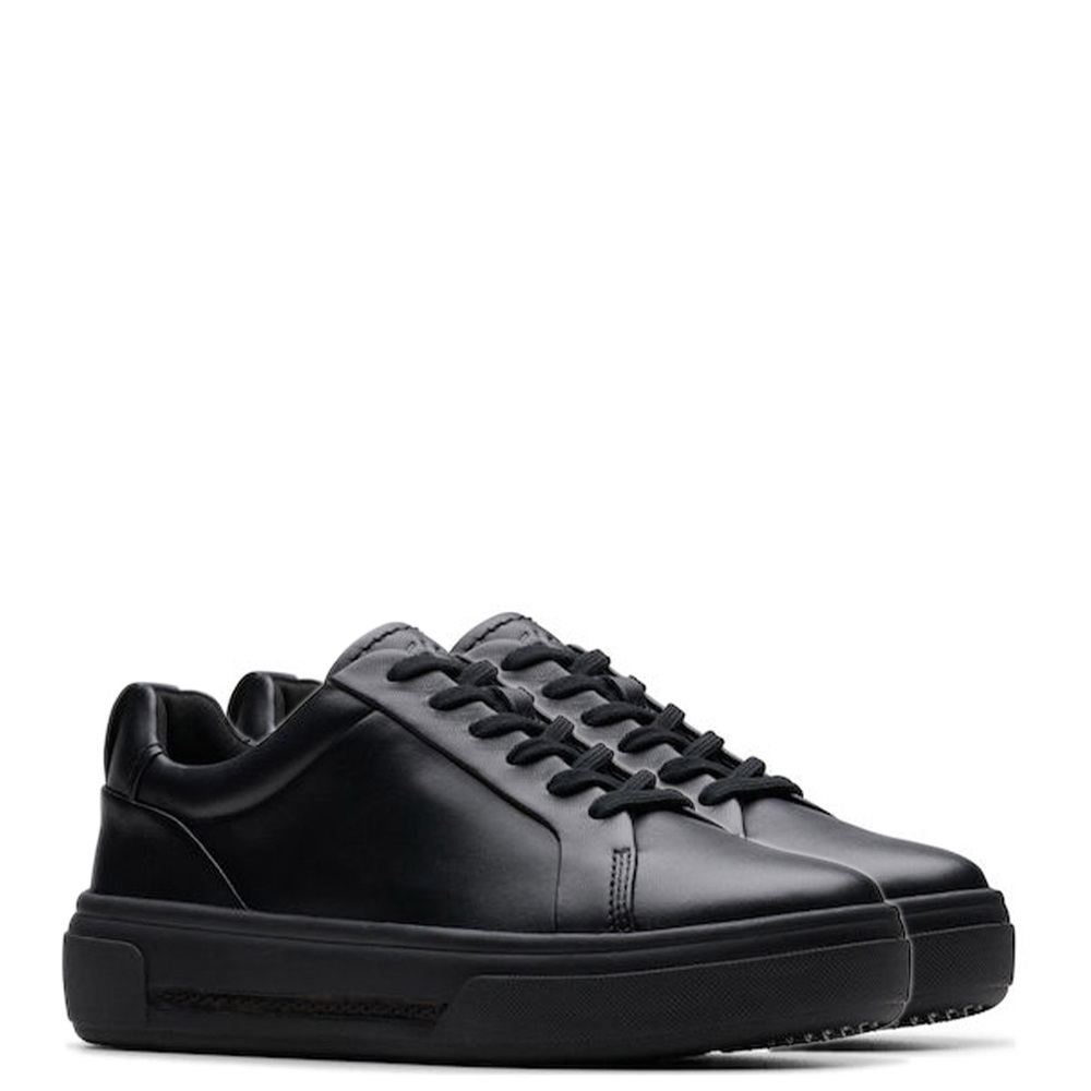 CLARKS</br>Clarks HOLLYHOCK WALK Γυναικεία Sneakers Μαύρο Δέρμα CLARKS</br>Clarks HOLLYHOCK WALK Γυναικεία Sneakers Μαύρο Δέρμα