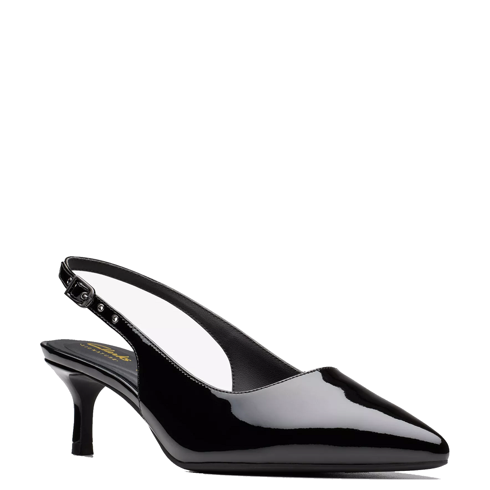 CLARKS</br>Clarks ZAREY SLING Γυναικεία Slingback Μαύρο Δέρμα Λουστρίνι CLARKS</br>Clarks ZAREY SLING Γυναικεία Slingback Μαύρο Δέρμα Λουστρίνι