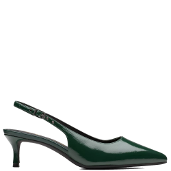 CLARKS</br>Clarks ZAREY SLING Γυναικεία Slingback Πράσινο Δέρμα Λουστρίνι