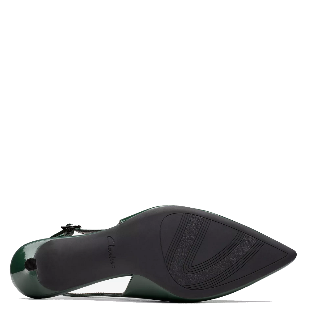 CLARKS</br>Clarks ZAREY SLING Γυναικεία Slingback Πράσινο Δέρμα Λουστρίνι CLARKS</br>Clarks ZAREY SLING Γυναικεία Slingback Πράσινο Δέρμα Λουστρίνι