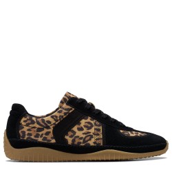 CLARKS</br>Clarks MERIDOR LO Γυναικεία Sneakers Μαύρο Λεοπάρ Suede