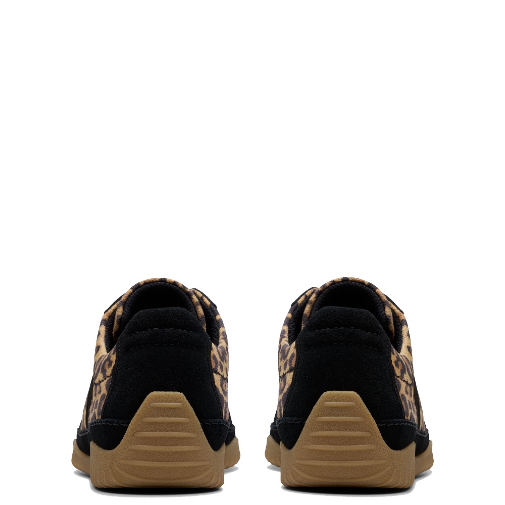 CLARKS</br>Clarks MERIDOR LO Γυναικεία Sneakers Μαύρο Λεοπάρ Suede CLARKS</br>Clarks MERIDOR LO Γυναικεία Sneakers Μαύρο Λεοπάρ Suede