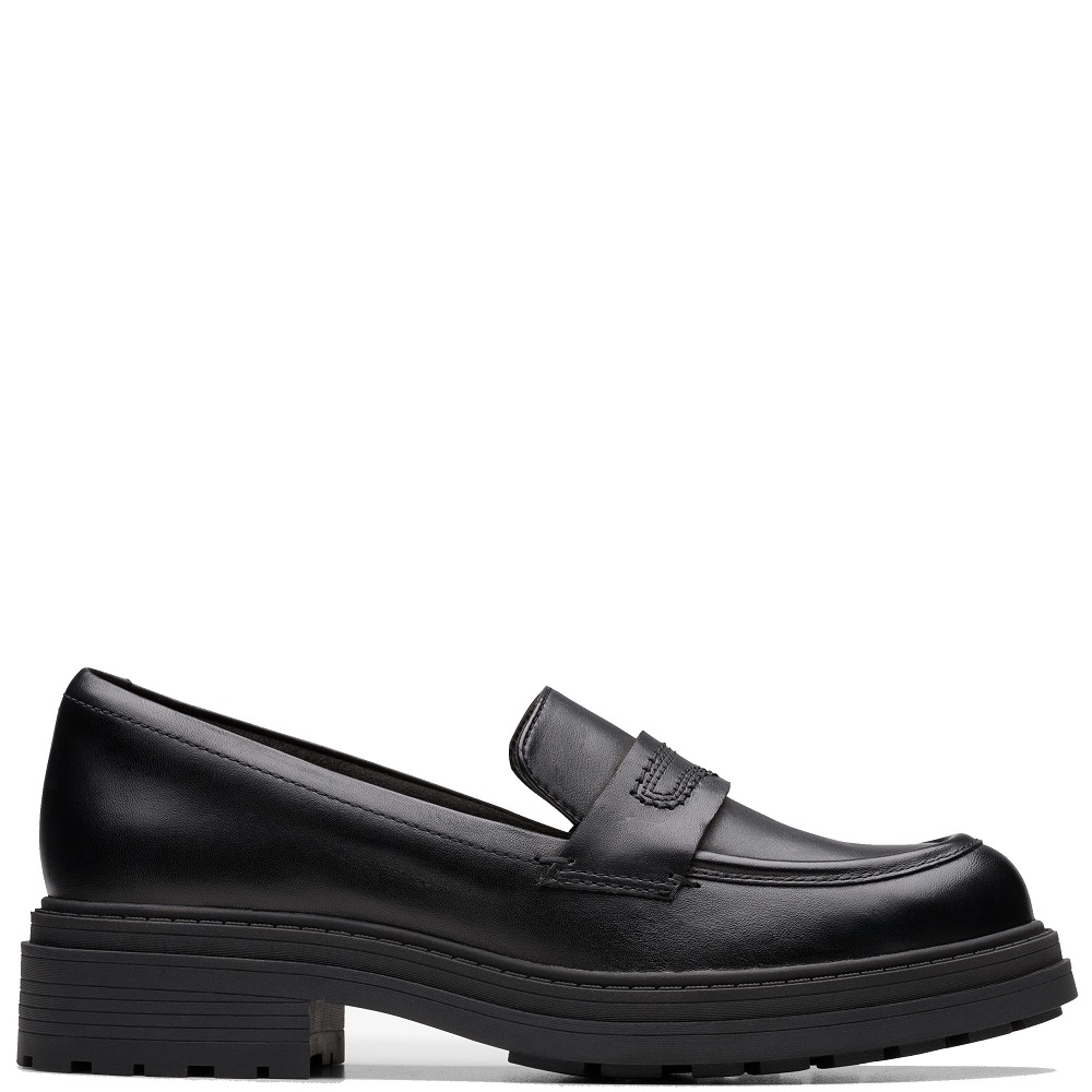 CLARKS</br>Clarks ORINOCO3 EDGE Γυναικεία Loafers Μαύρο Δέρμα CLARKS</br>Clarks ORINOCO3 EDGE Γυναικεία Loafers Μαύρο Δέρμα