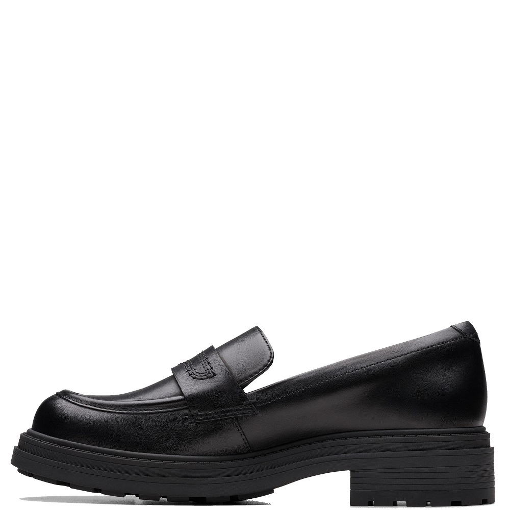 CLARKS</br>Clarks ORINOCO3 EDGE Γυναικεία Loafers Μαύρο Δέρμα CLARKS</br>Clarks ORINOCO3 EDGE Γυναικεία Loafers Μαύρο Δέρμα