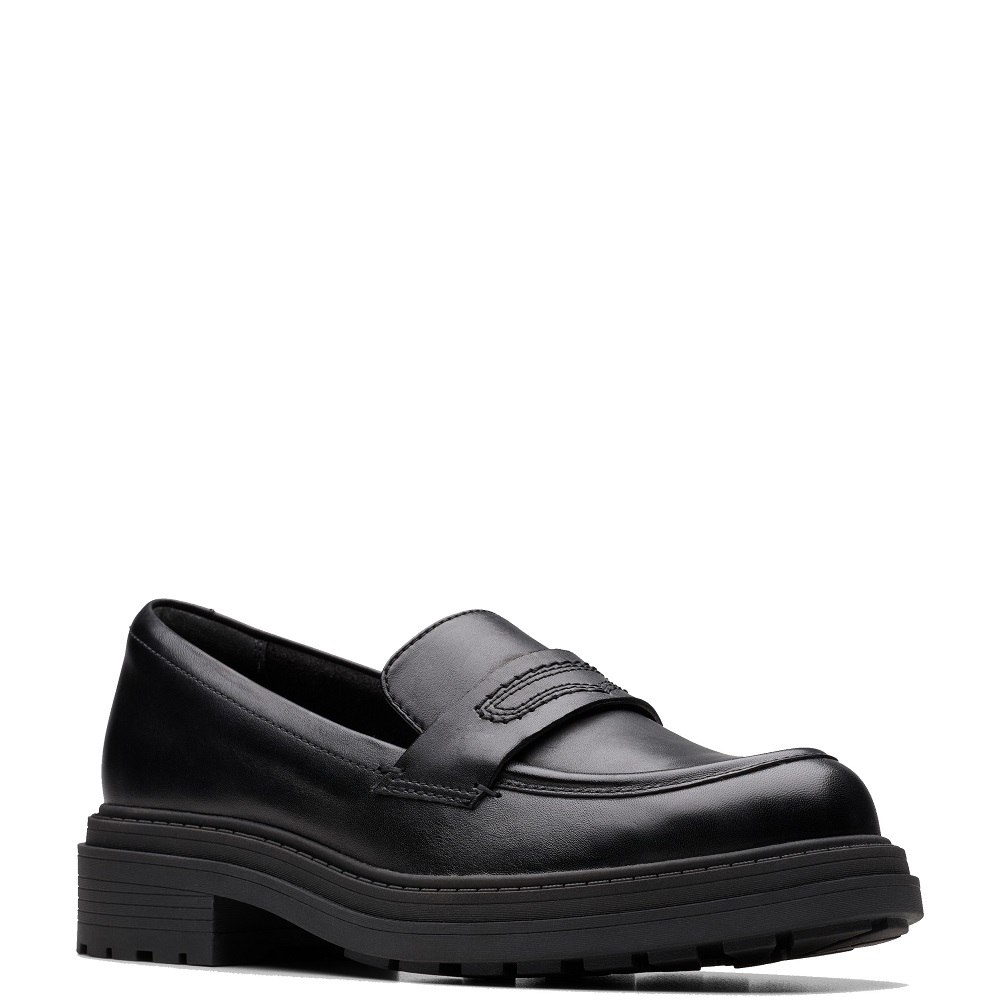 CLARKS</br>Clarks ORINOCO3 EDGE Γυναικεία Loafers Μαύρο Δέρμα CLARKS</br>Clarks ORINOCO3 EDGE Γυναικεία Loafers Μαύρο Δέρμα