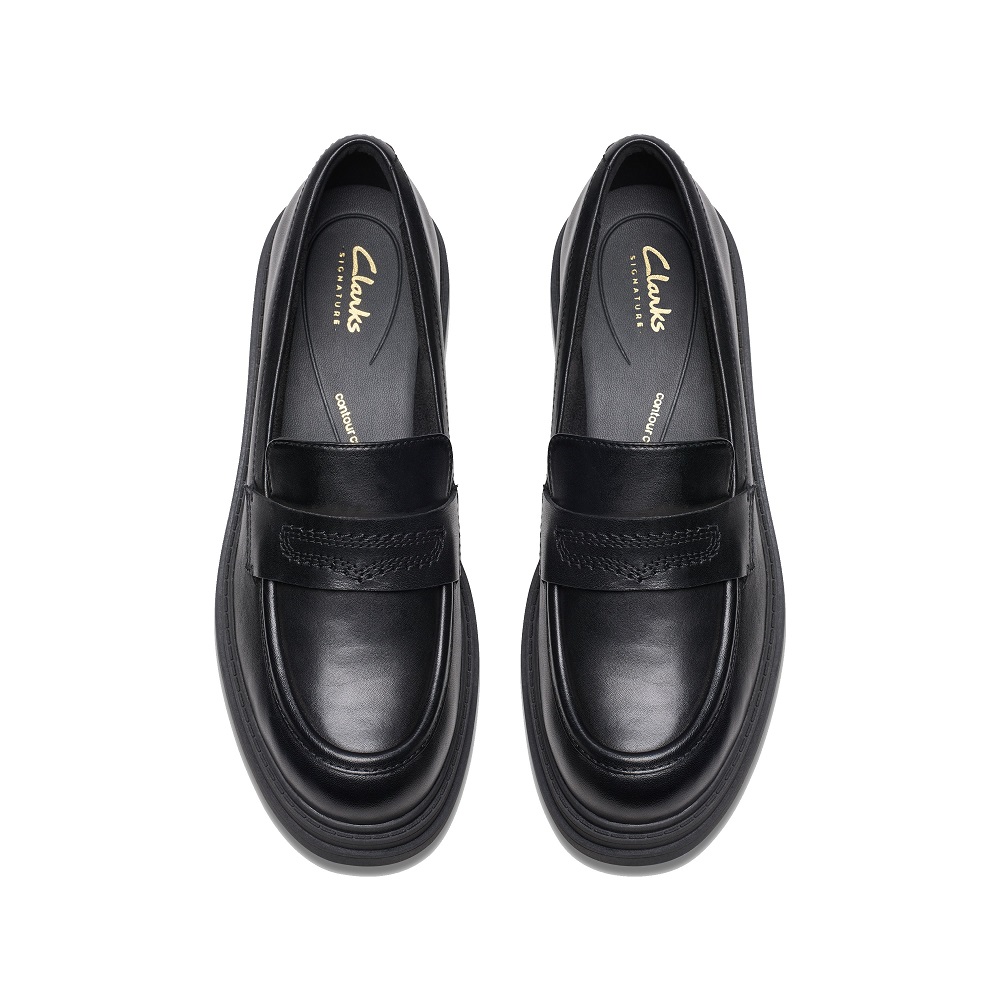 CLARKS</br>Clarks ORINOCO3 EDGE Γυναικεία Loafers Μαύρο Δέρμα CLARKS</br>Clarks ORINOCO3 EDGE Γυναικεία Loafers Μαύρο Δέρμα
