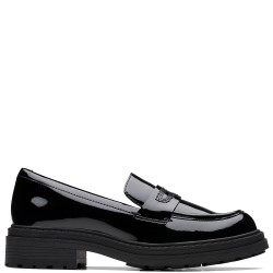 CLARKS</br>Clarks ORINOCO3 EDGE Γυναικεία Loafers Μαύρο Δέρμα Λουστρίνι