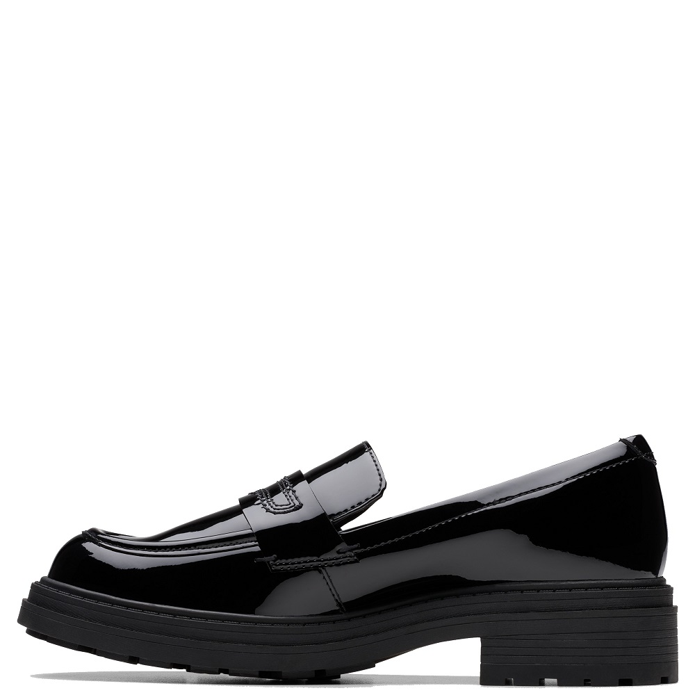 CLARKS</br>Clarks ORINOCO3 EDGE Γυναικεία Loafers Μαύρο Δέρμα Λουστρίνι CLARKS</br>Clarks ORINOCO3 EDGE Γυναικεία Loafers Μαύρο Δέρμα Λουστρίνι