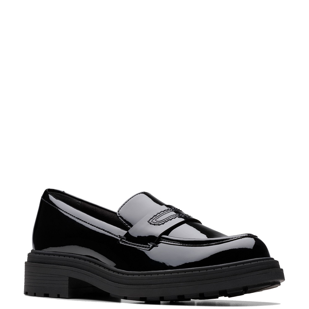 CLARKS</br>Clarks ORINOCO3 EDGE Γυναικεία Loafers Μαύρο Δέρμα Λουστρίνι CLARKS</br>Clarks ORINOCO3 EDGE Γυναικεία Loafers Μαύρο Δέρμα Λουστρίνι