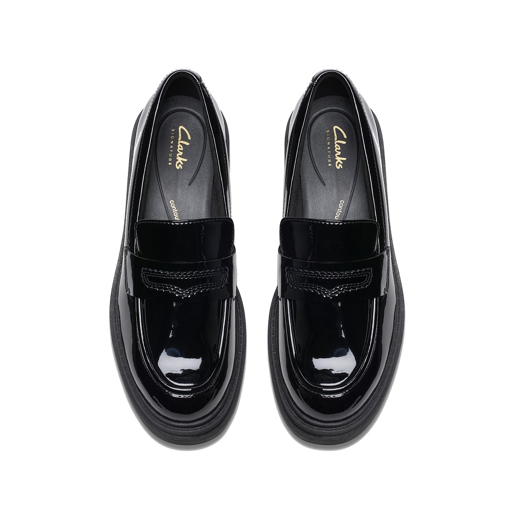 CLARKS</br>Clarks ORINOCO3 EDGE Γυναικεία Loafers Μαύρο Δέρμα Λουστρίνι CLARKS</br>Clarks ORINOCO3 EDGE Γυναικεία Loafers Μαύρο Δέρμα Λουστρίνι