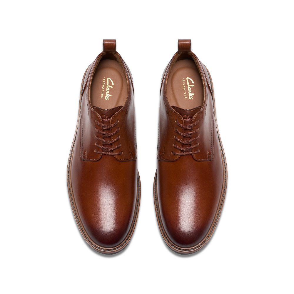 CLARKS</br>Clarks ALDWIN LACE Ανδρικά Δετά Παπούτσια Ταμπά Δέρμα CLARKS</br>Clarks ALDWIN LACE Ανδρικά Δετά Παπούτσια Ταμπά Δέρμα